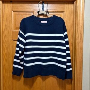 Philosophy Navy and White Striped Sweater